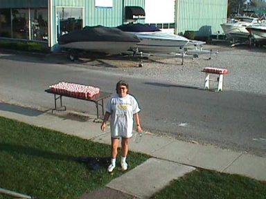 First watering station of the Sweet Corn 5K at Weldon's Ice Cream Factory
