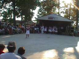 Dancers at the top of the hill